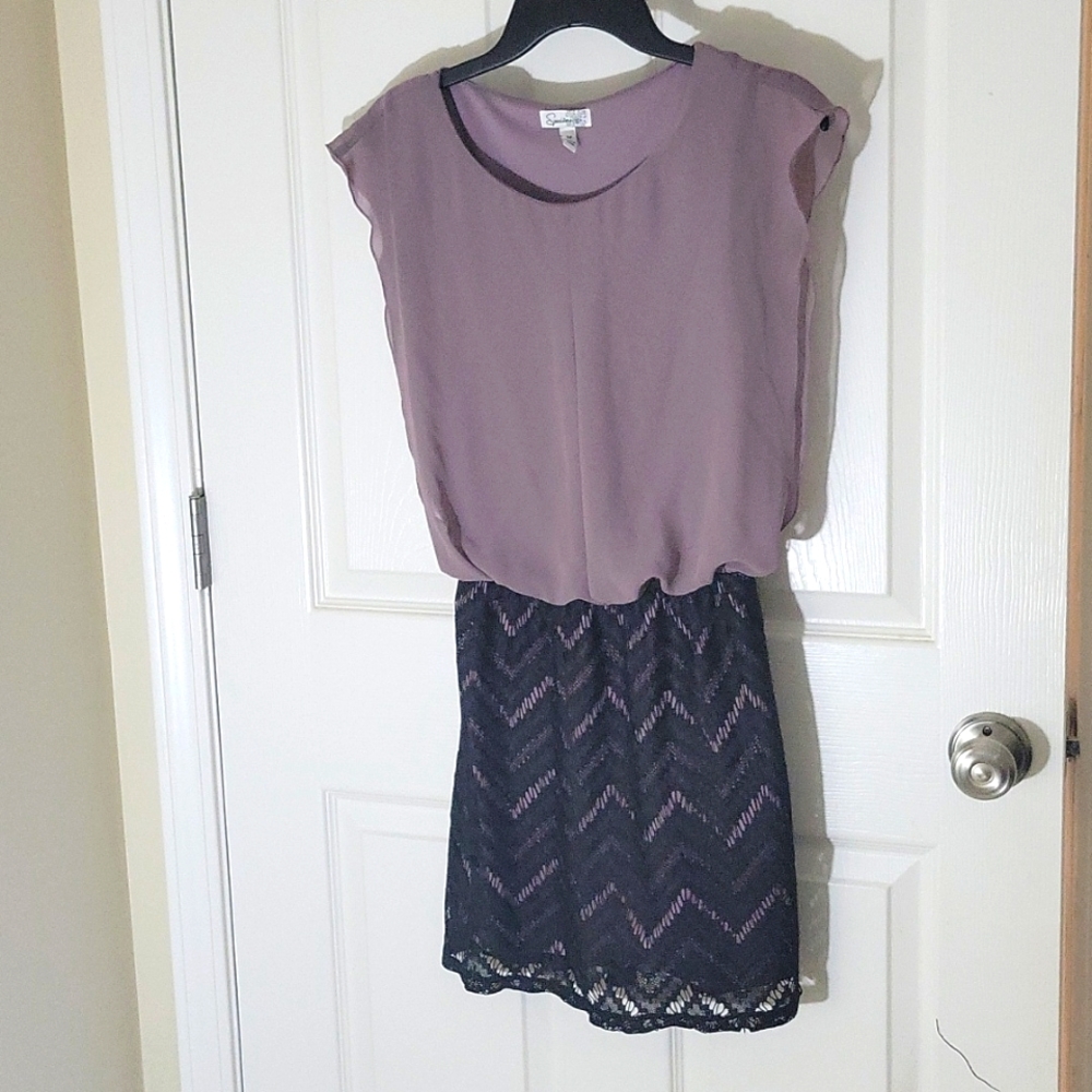 Flowly plum and black dress